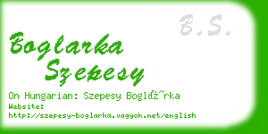 boglarka szepesy business card